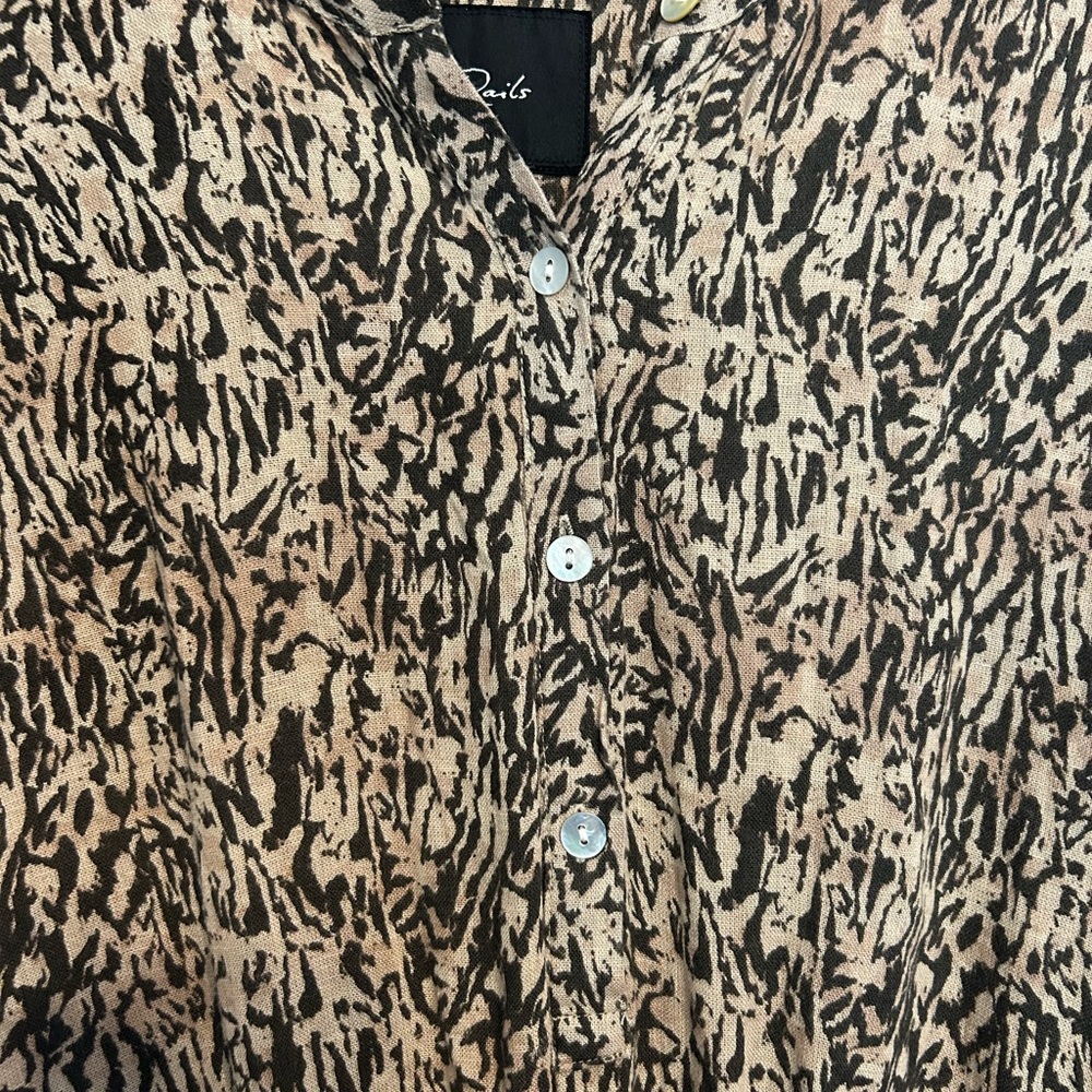 Rails Angelina Abstract Texture Print Linen Blend… - image 7